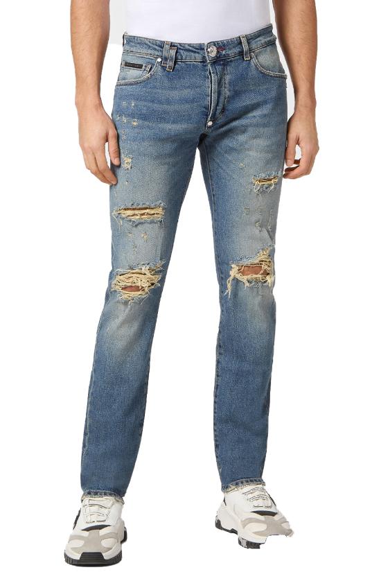  필립 플레인 데님 팬츠 PADC MDT3775 PDE004N denim - PHILIPP PLEIN