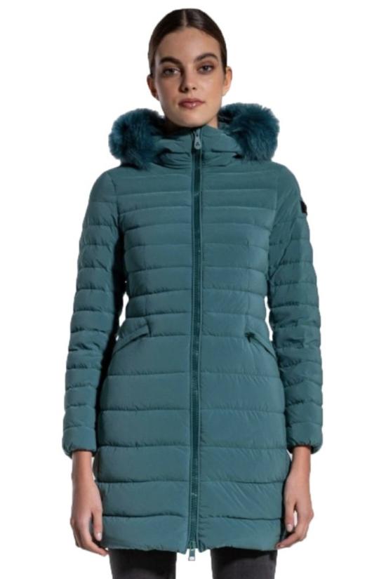  페트레이 롱패딩 SERIOLA ML 05 FUR PED4016 Turquoise - PEUTEREY