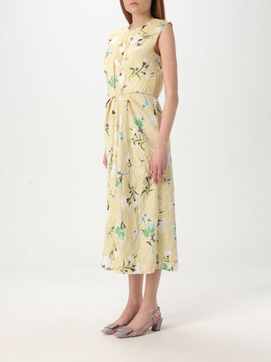 25SS 에르뎀 미디 원피스 SS25 D24 YDTPL MARGUERITE FLORAL LEMON I Yellow - ERDEM