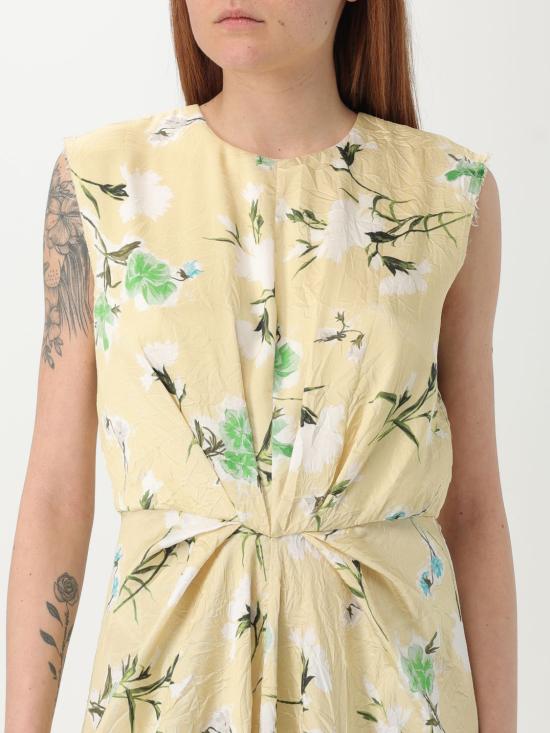 25SS 에르뎀 미디 원피스 SS25 D24 YDTPL MARGUERITE FLORAL LEMON I Yellow - ERDEM