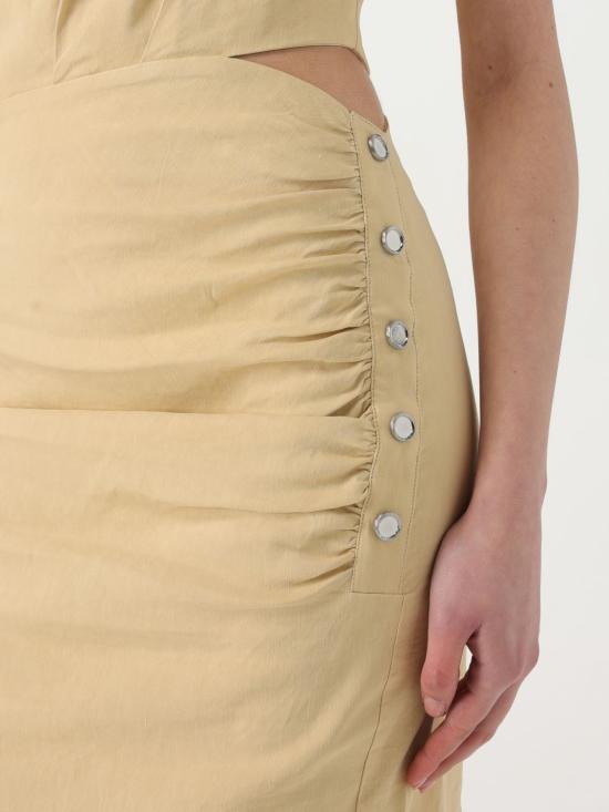 25SS 핑코 미디 원피스 104955A0IM C23 Yellow - PINKO