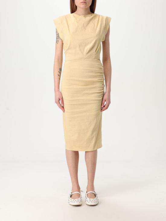 25SS 핑코 미디 원피스 104955A0IM C23 Yellow