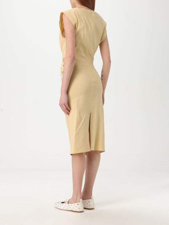 25SS 핑코 미디 원피스 104955A0IM C23 Yellow - PINKO