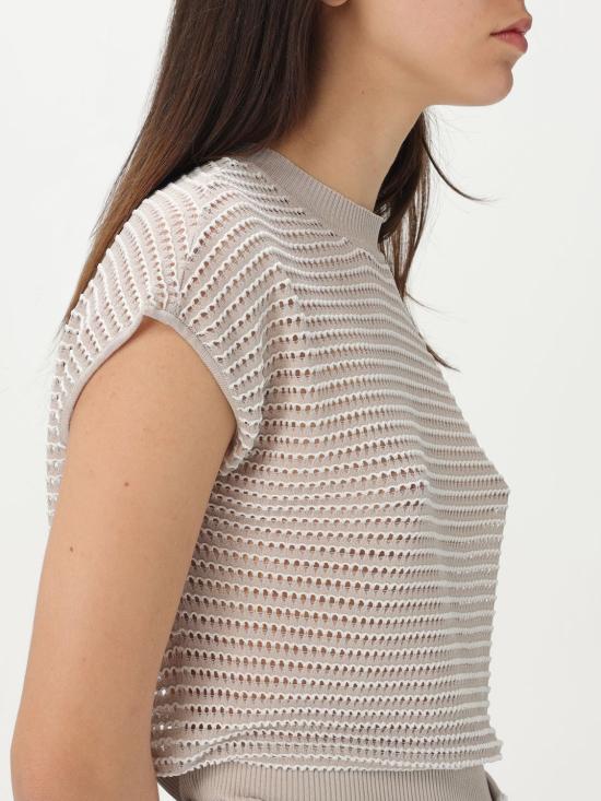 25FW 엠포리오 아르마니 스웨터 EW001665AF15884 F1039 Beige - EMPORIO ARMANI