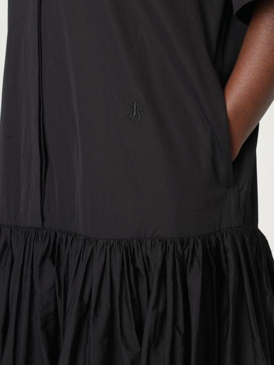 25SS 질샌더 롱 원피스 J40CT0206J45292 001 Black - JIL SANDER