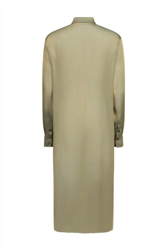  프리스카베라 롱 원피스 프리스카 베라 릴렉스 버튼 다운 드레스 올리브 오일 - PRISCAVERA