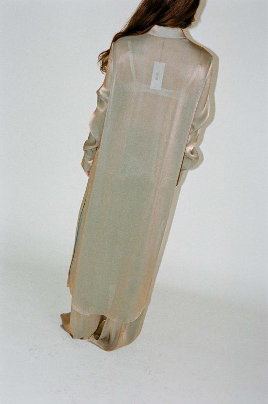  프리스카베라 롱 원피스 프리스카 베라 릴렉스 버튼 다운 드레스 올리브 오일 - PRISCAVERA