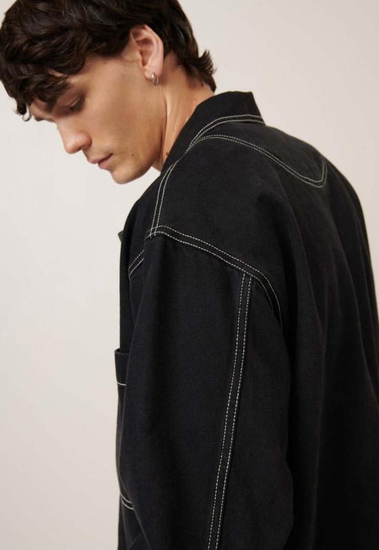  코우토우 데님 자켓 알피 재킷 블랙 데님 - KOWTOW