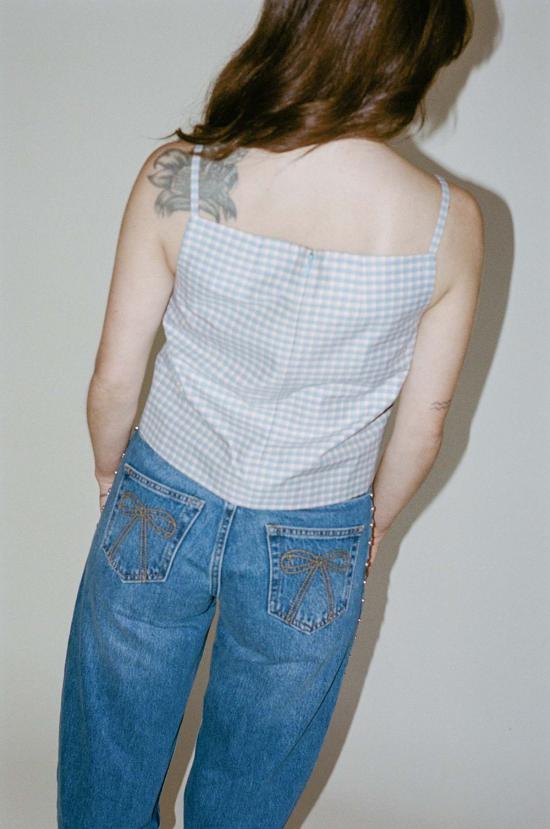  샌디리앙 블라우스 샌디 리앙 세실리아 탑 피크닉 깅엄 - SANDY LIANG