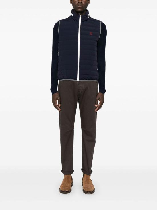  브루넬로 쿠치넬리 베스트 MM49A7460GC1086 Dark Blue - BRUNELLO CUCINELLI