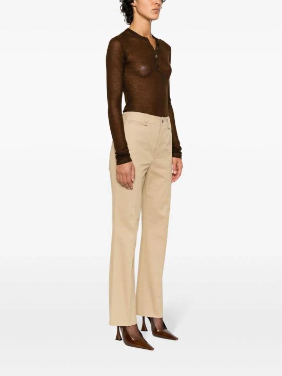  생로랑 스트레이트 팬츠 786680Y1A622965 Beige - SAINT LAURENT