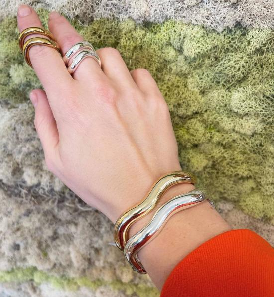  제니 버드 커프스 링크/타이 홀더 올라 팔찌 실버 - JENNY BIRD