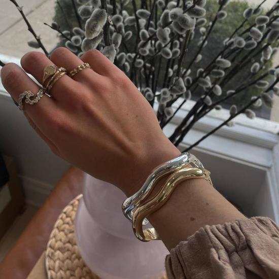  제니 버드 커프스 링크/타이 홀더 올라 팔찌 실버 - JENNY BIRD