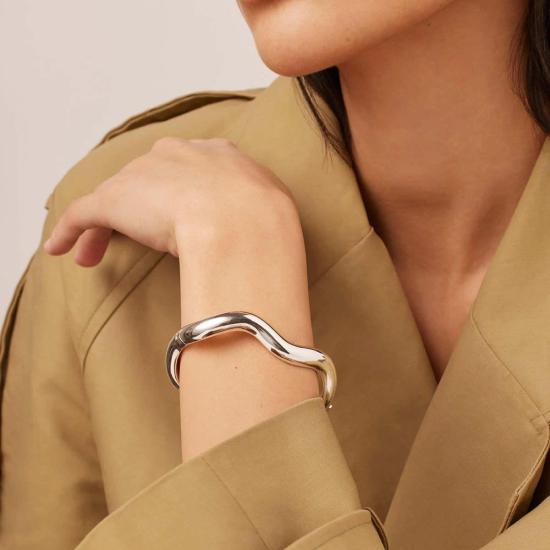  제니 버드 커프스 링크/타이 홀더 올라 팔찌 실버