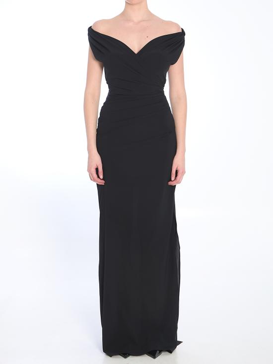 25SS 자크뮈스 롱 원피스 251DR237 BLACK