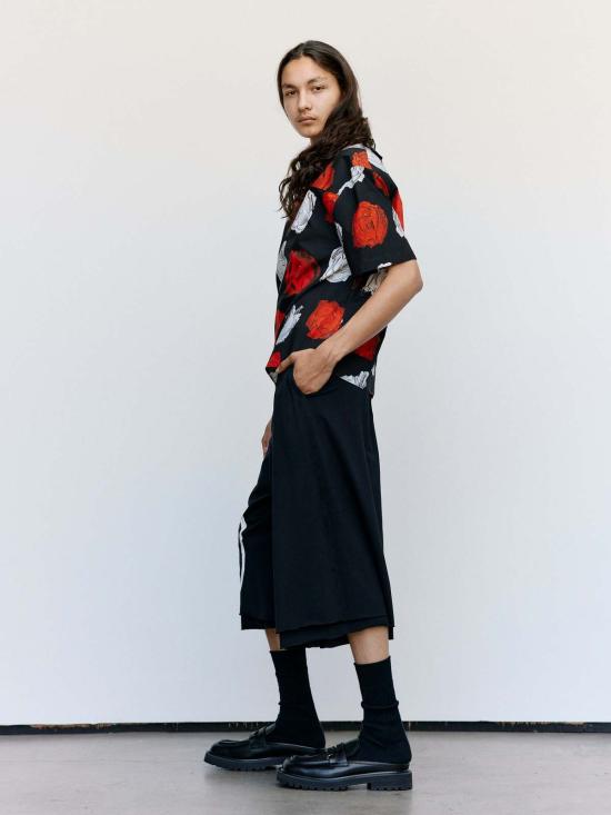  마르니 반팔 셔츠 Marni Mercury 프린트 코튼 볼링  블랙 - MARNI