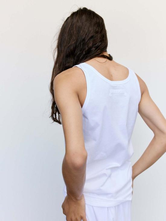  마르니 민소매 티셔츠 Marni Fawn 프린트 탱크탑 릴리 화이트 - MARNI