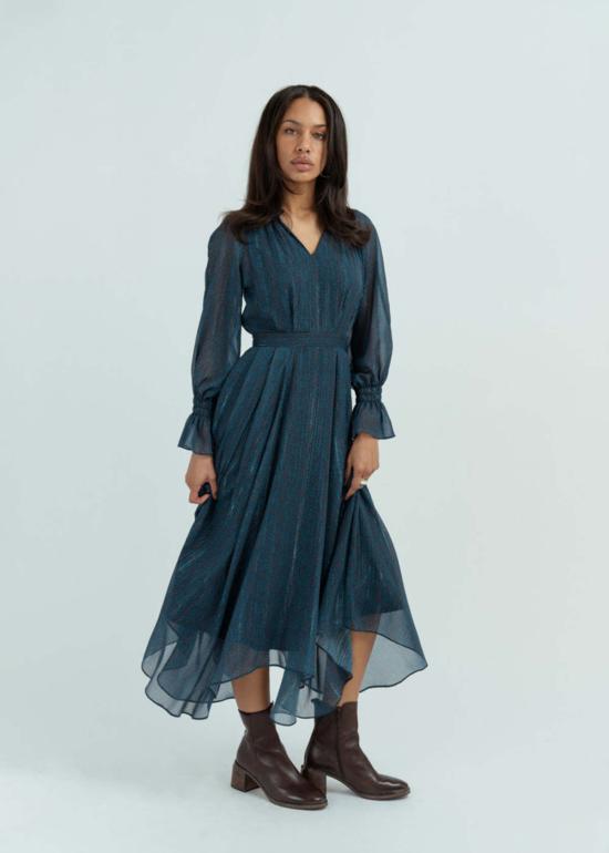  Nora Noh 롱 원피스 노라노 헤링본 드레스 피콕 블루 - OTHER BRANDS