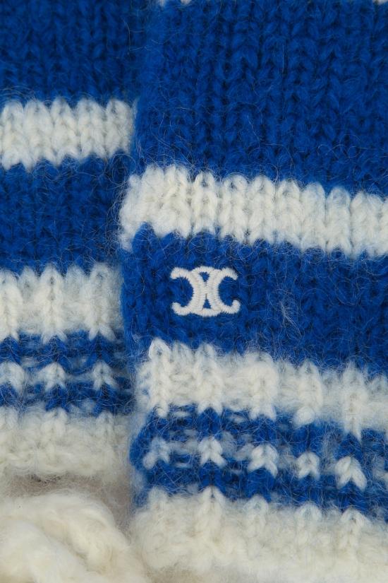 25SS 셀린느 장갑 2ADOT905Z EB01 OFFWHITEELECTRICBLUE - CELINE