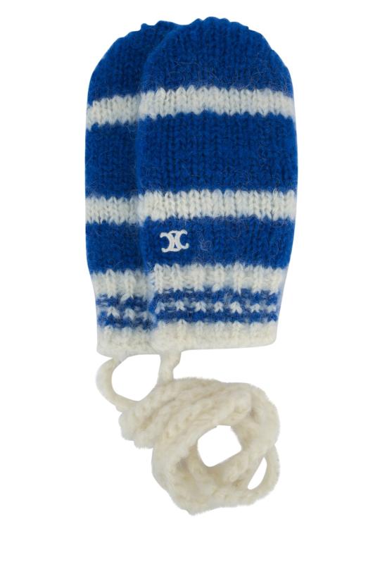 25SS 셀린느 장갑 2ADOT905Z EB01 OFFWHITEELECTRICBLUE