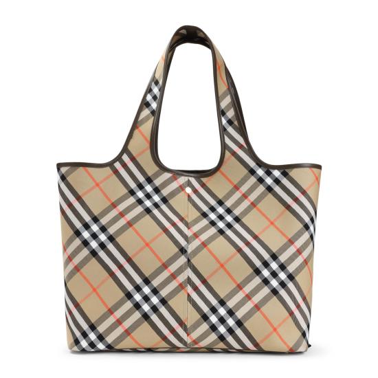 25SS 버버리 미디엄 체크 토트백  8093976 B9368 SAND NUDE NEUTRALS