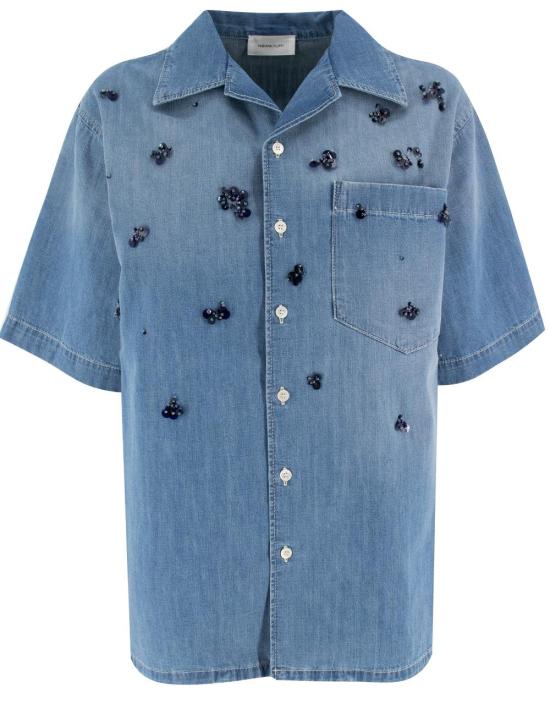 25SS 파비아나 필리피 셔츠 CAD275F749L384 VR1 VR1 LIGHT BLUE