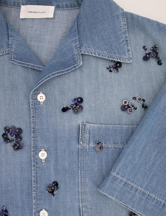 25SS 파비아나 필리피 셔츠 CAD275F749L384 VR1 VR1 LIGHT BLUE - FABIANA FILIPPI