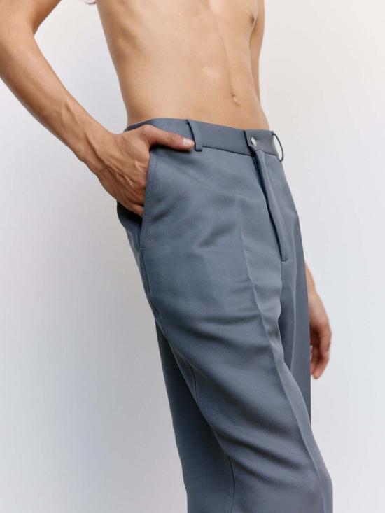  세컨드 레이어 스트레이트 팬츠 세컨드/레이어 주티 트라우저 그레이 - SECOND/LAYER