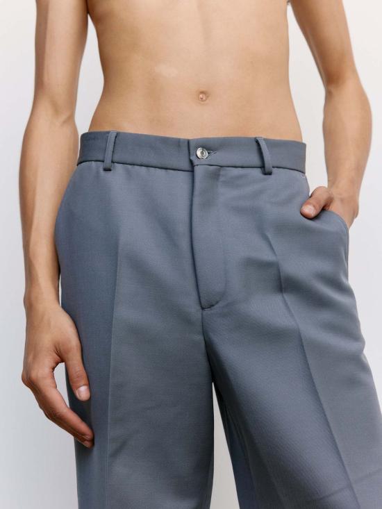  세컨드 레이어 스트레이트 팬츠 세컨드/레이어 주티 트라우저 그레이 - SECOND/LAYER