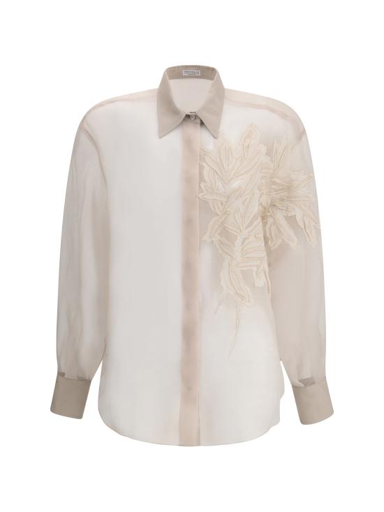 25SS 브루넬로 쿠치넬리 셔츠 MF940RJ506 C8539 CREAM