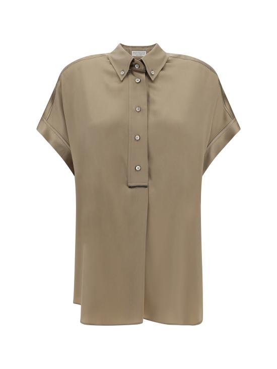 25SS 브루넬로 쿠치넬리 블라우스 M0C59RA915 C2874 BROWN