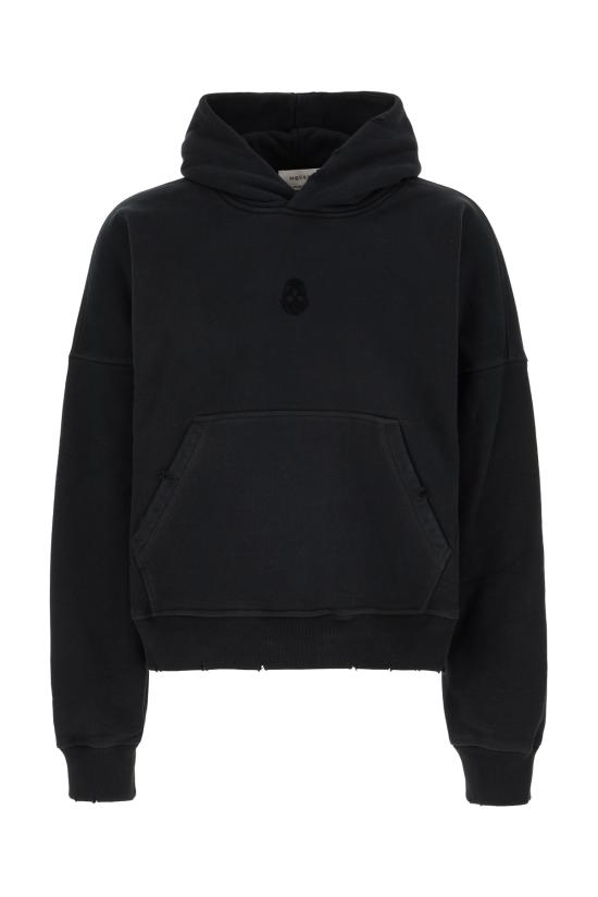 25SS 알렉산더 맥퀸 후드 티셔츠 824548QXACA 1000 BLACK