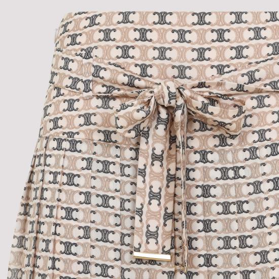 25SS 셀린느 미디 스커트 RJ00H0638 CAZ4 PINK BEIGE CAMEL BLACK - CELINE