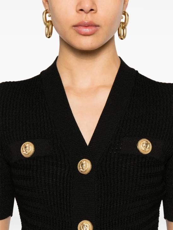 25SS 발망 가디건 EF0KL225KI42 0PA 0PA NOIR - BALMAIN