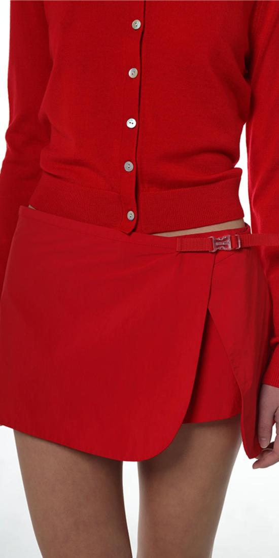  샌디리앙 숏 스커트 샌디 리앙 하이머 스코트 레드 - SANDY LIANG