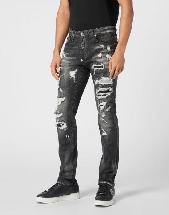 25SS 필립 플레인 데님 팬츠 MDT4011 PDE004N 02 02RX Riot black - PHILIPP PLEIN