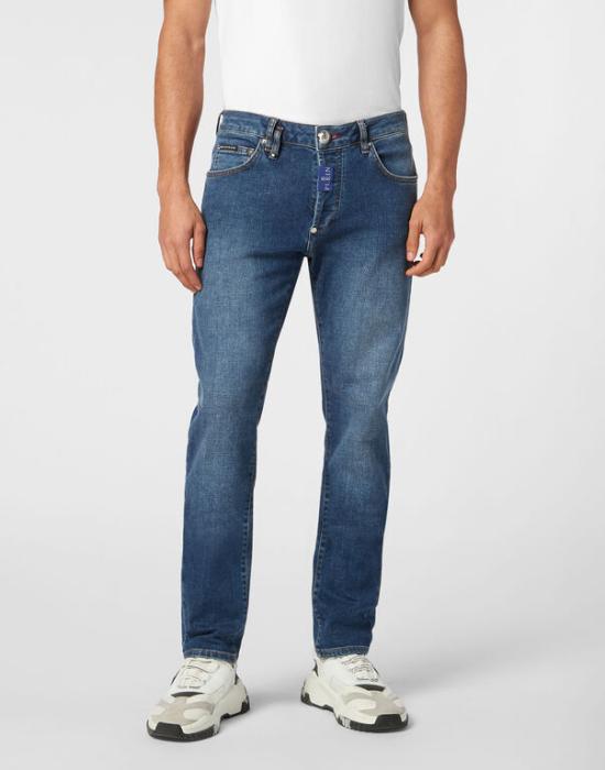 25SS 필립 플레인 데님 팬츠 MDT4011 PDE004N 02 08HS Blue shark - PHILIPP PLEIN