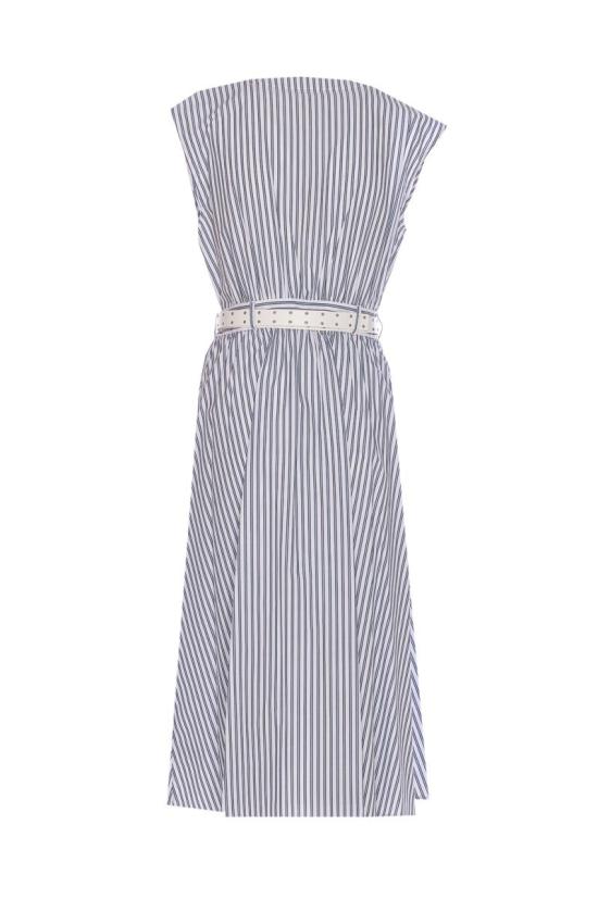 25SS 마이클 코어스 미디 원피스 MS5830KHJ7409 BLUE - MICHAEL KORS