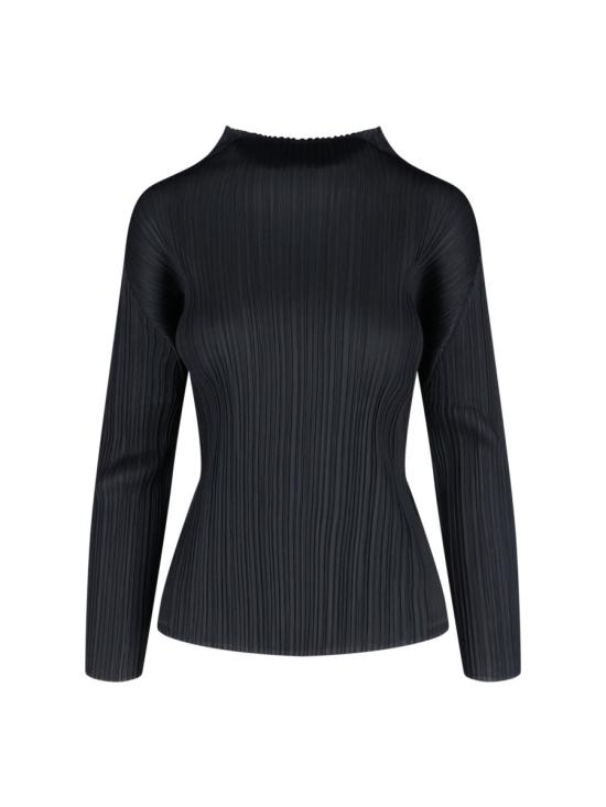 25SS 플리츠플리즈 긴팔 티셔츠 PP56JK10415 Black