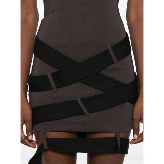 25SS 디 아티코 숏 원피스 250WCA00425 VVV096AA 204 BROWN - THE ATTICO