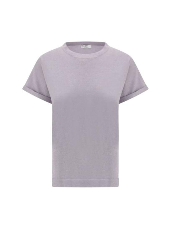 25SS 브루넬로 쿠치넬리 반팔 티셔츠 M41810000 C9101 PURPLE