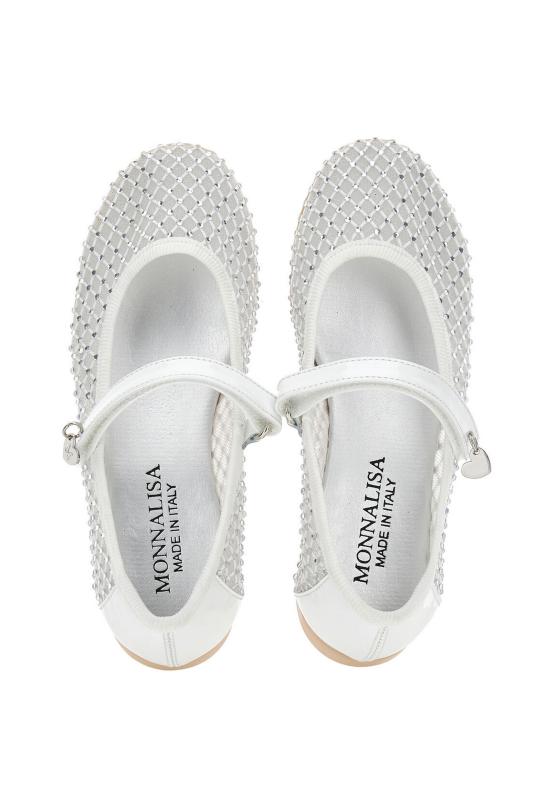 25SS [키즈] 모나리자 플랫 슈즈 87E003 5724 0001 WHITE - MONNALISA