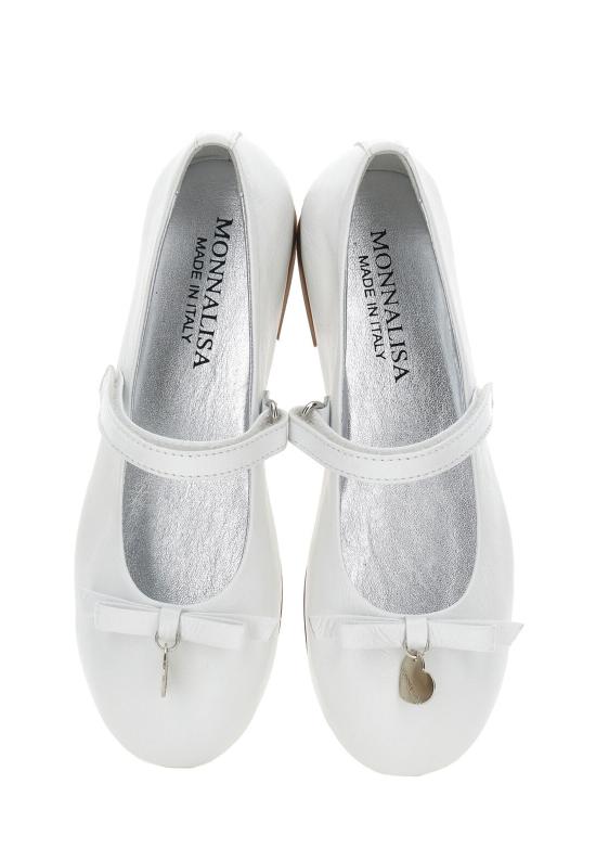 25SS [키즈] 모나리자 플랫 슈즈 8CE000 5730 0001 WHITE - MONNALISA