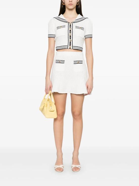 25SS 셀프 포트레이트 숏 스커트 SS25018SKW WHITE - SELF PORTRAIT