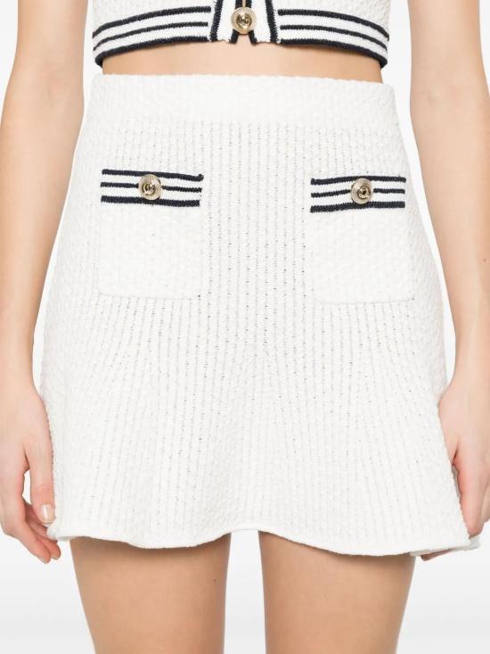 25SS 셀프 포트레이트 숏 스커트 SS25018SKW WHITE - SELF PORTRAIT