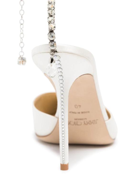 25SS 지미추 드레스 슈즈 SAEDA100BBD IVORY CRYSTAL - JIMMY CHOO