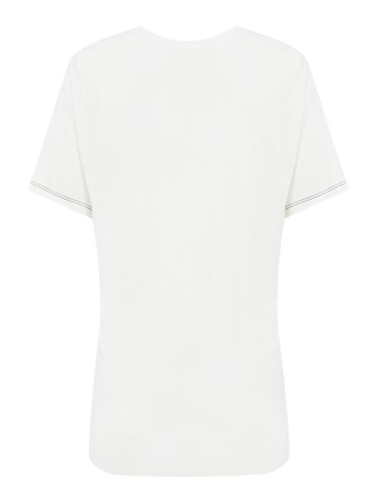  엘리자베타프랜치 반팔 티셔츠 MA03051E2270 White - ELISABETTA FRANCHI