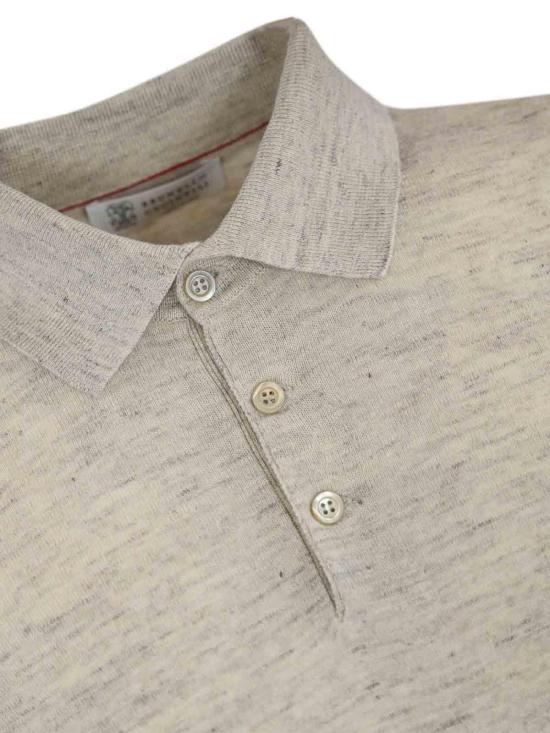  브루넬로 쿠치넬리 폴로 티셔츠 M2L00315C2438 Light Beige - BRUNELLO CUCINELLI