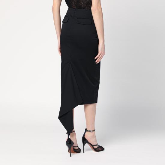  더 레이티스트 미디 스커트 TLW09001T0194ABTP Black - THE LATEST