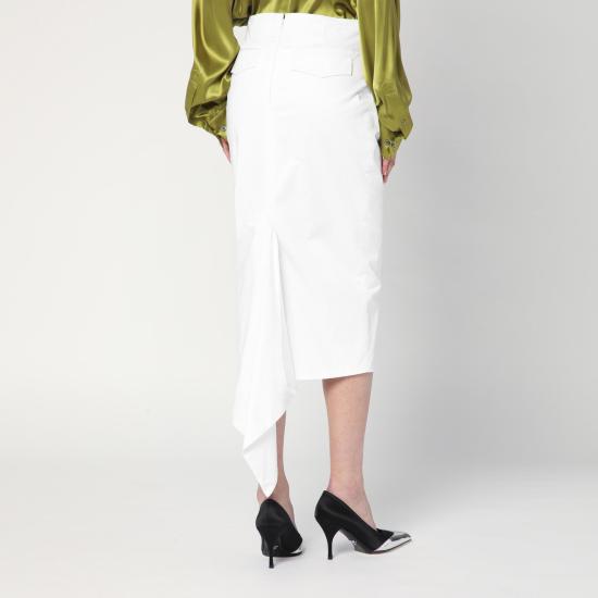  더 레이티스트 미디 스커트 TLW09001T0194ABTP White - THE LATEST